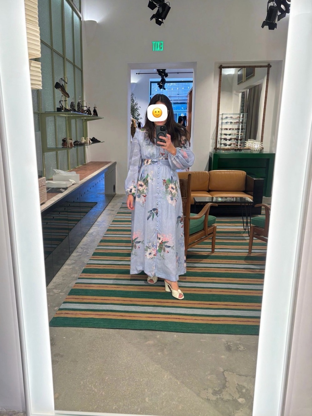 NWT Zimmermann Everley Light Blue Floral Button-Down Maxi Dress - Picture 11 of 13